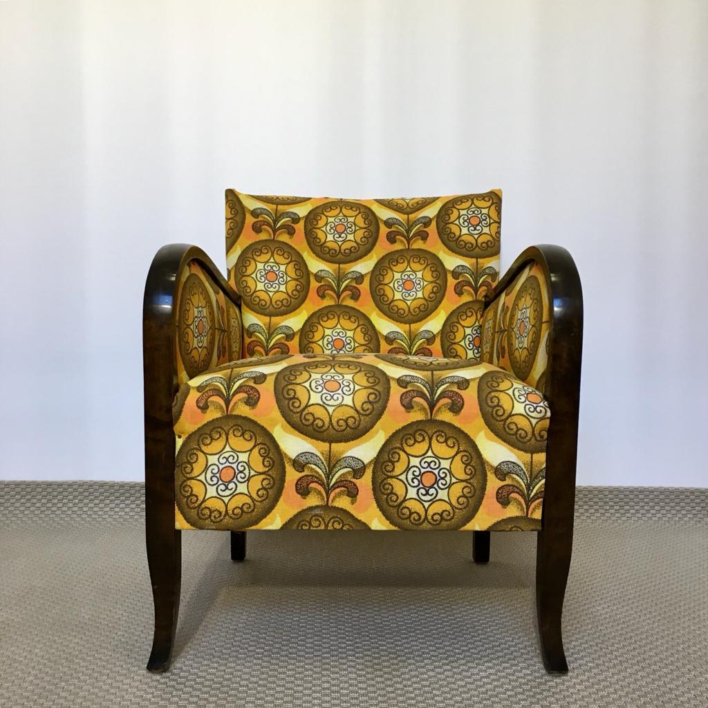 Art Deco Swedish Birch Lounge Chair (Art déco) im Angebot