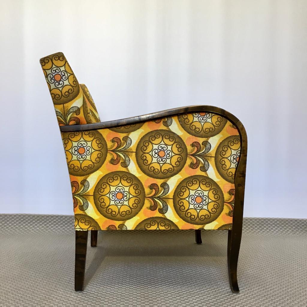 Art Deco Swedish Birch Lounge Chair im Zustand „Gut“ im Angebot in Riga, Latvia