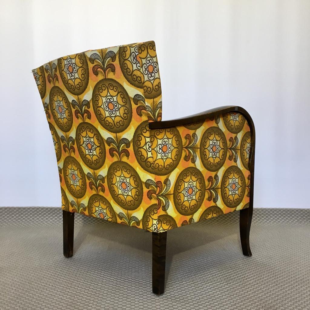 Art Deco Swedish Birch Lounge Chair (Mitte des 20. Jahrhunderts) im Angebot