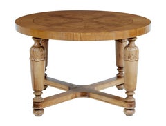 Art Deco Swedish Carved Birch and Elm Coffee Table