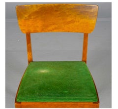 Art Deco Swedish Dining Chairs Set of 4 1930s Biedermeier Golden Birch