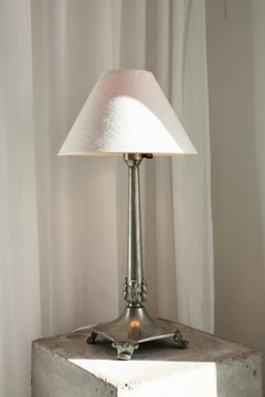 Art Deco / Swedish Grace Pewter Table Lamp, GAB Stockholm, 1933