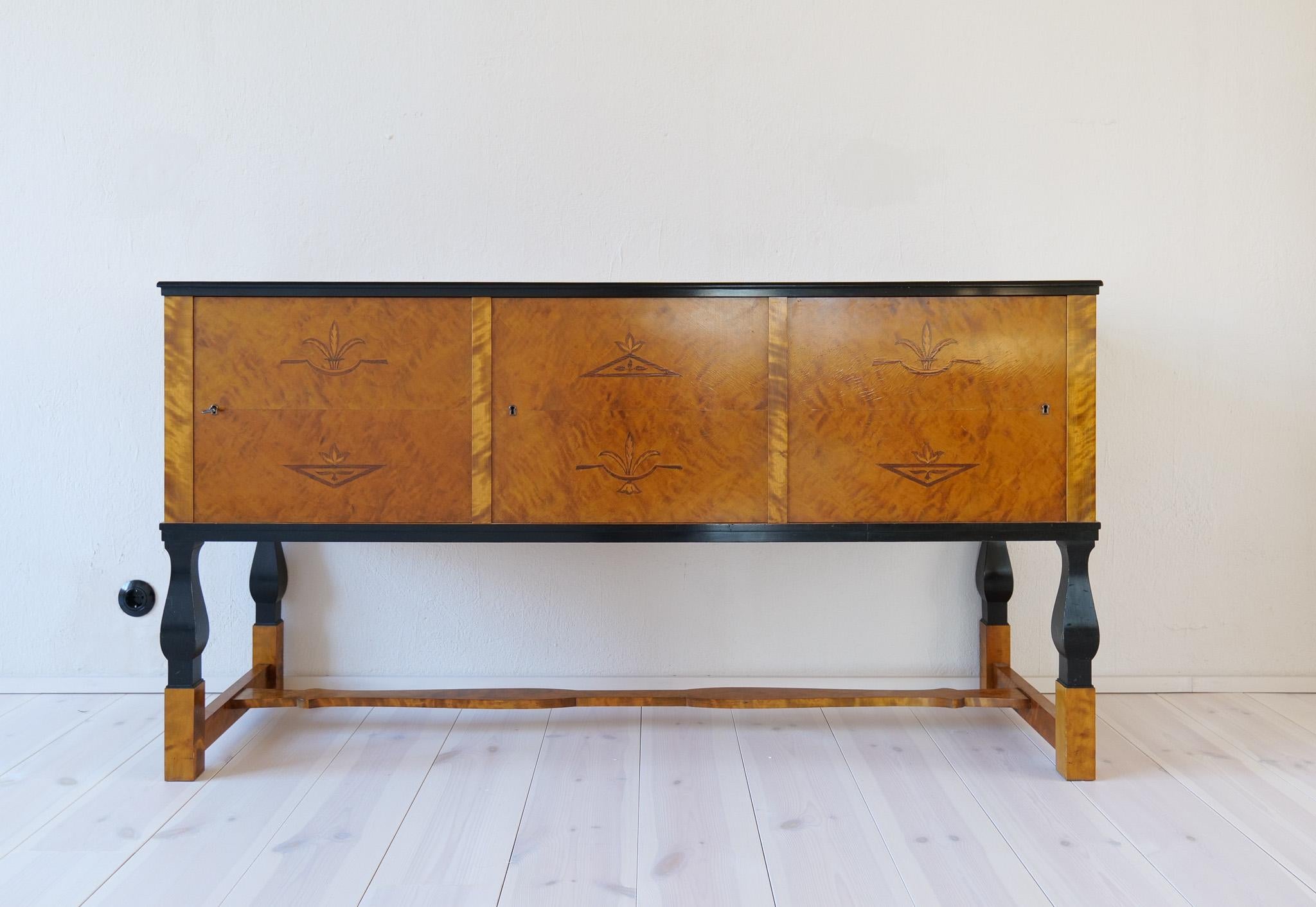 Art Deco / Schwedisches Grace Sideboard Carl Malmsten „Haga, Schweden, 1930er Jahre (Birke)