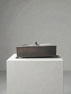 Scatola per sigari in peltro svedese Art Deco di GAB, datata 1935