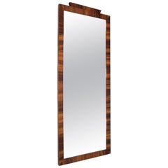 Art Deco Swedish Rosewood Mirror, 1940s Art Deco Swedish Rosewood Mirror, 1940s