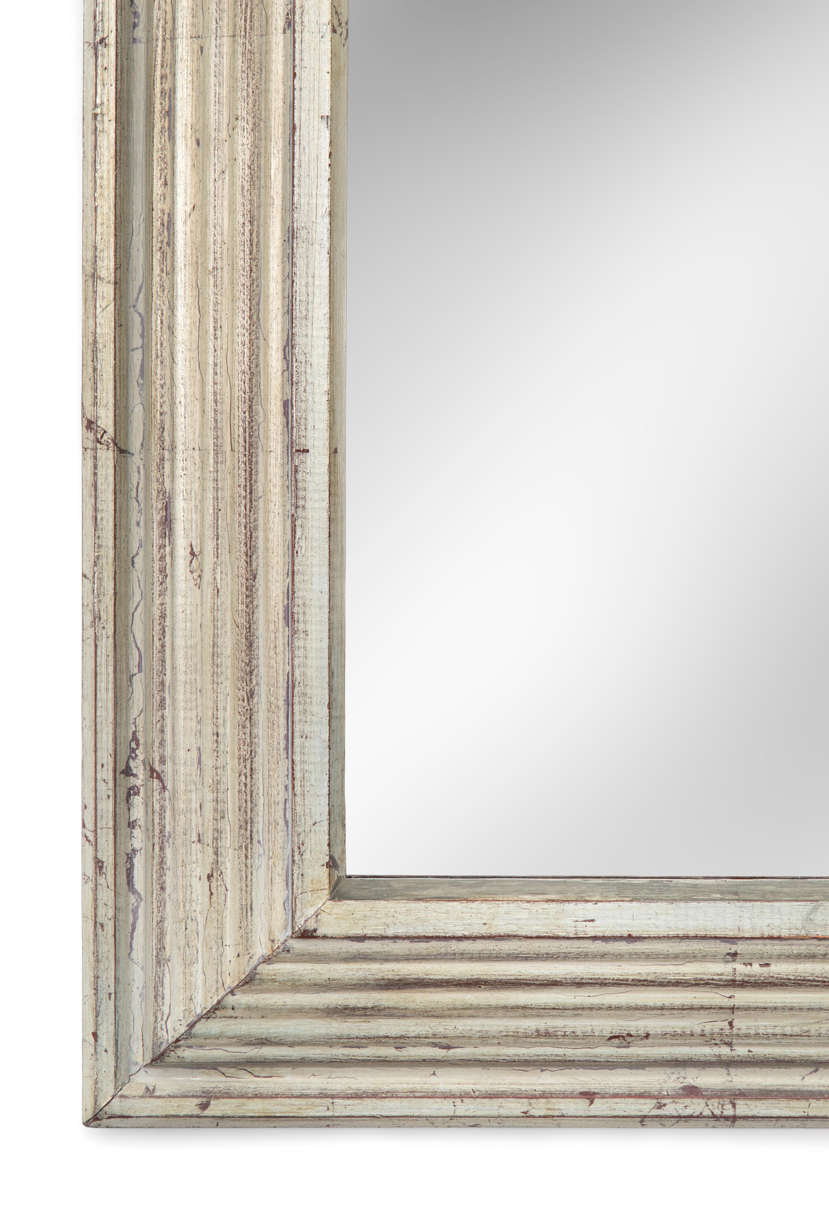 20th Century Art Deco Swedish Silvered Wood Framed Mirror For Sale