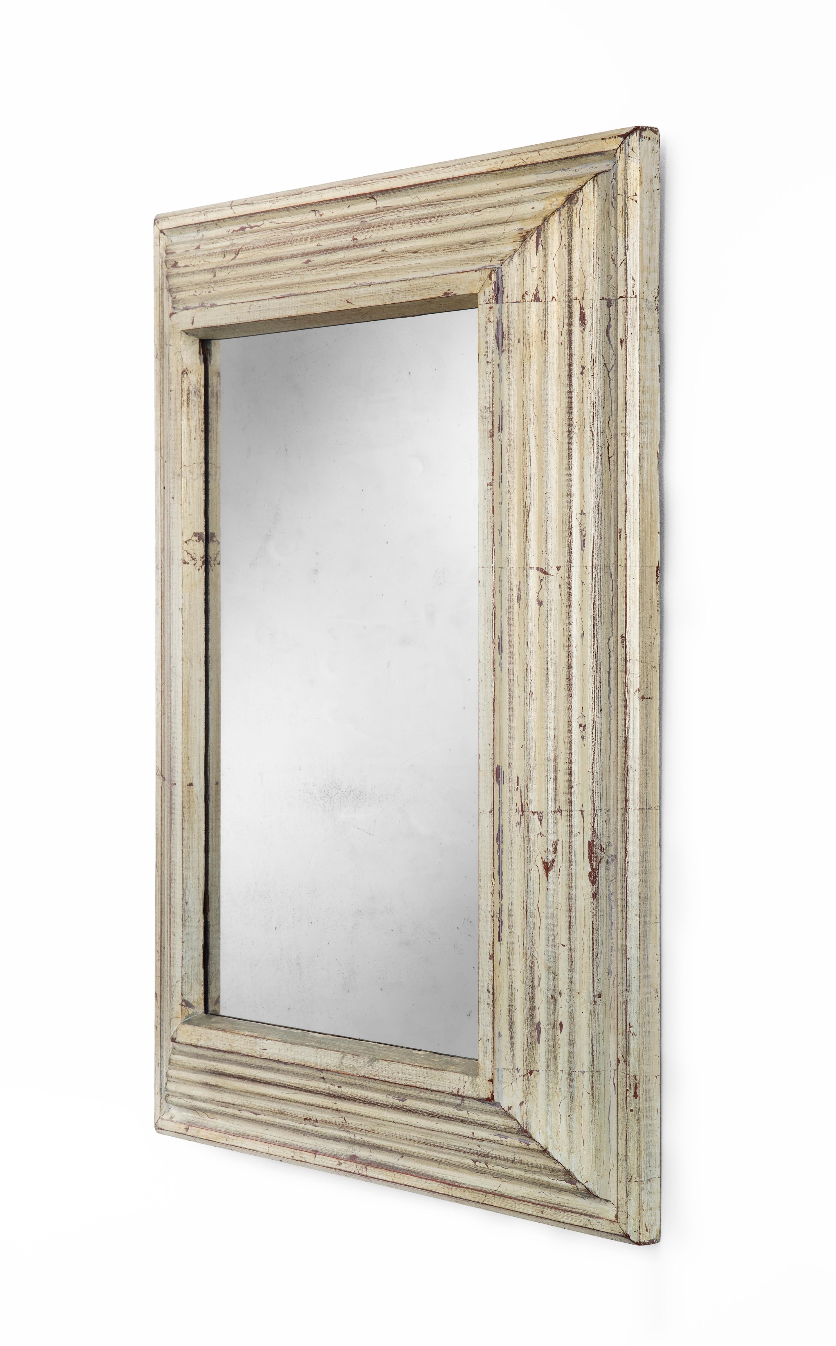 Art Deco Swedish Silvered Wood Framed Mirror For Sale 1