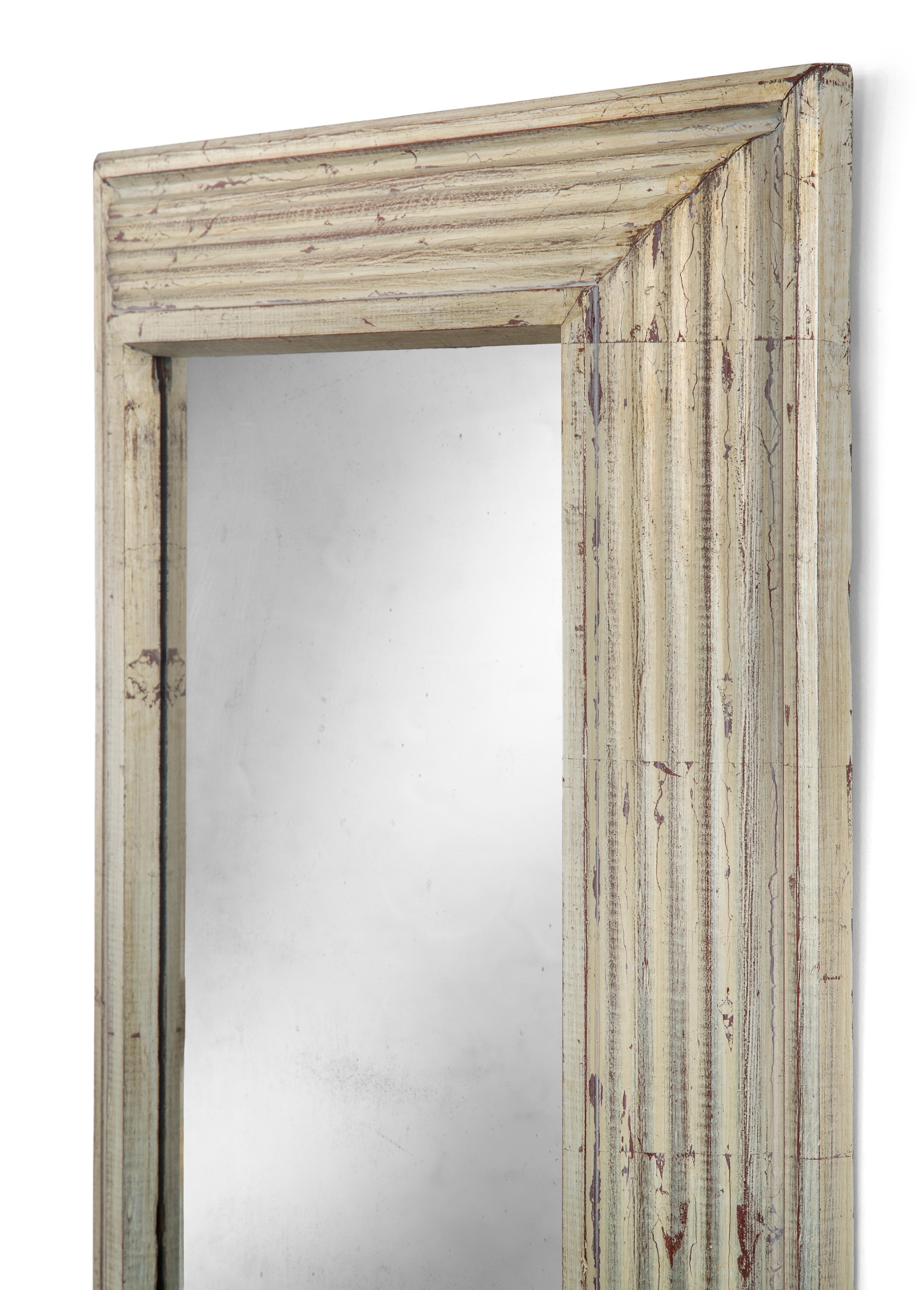 Art Deco Swedish Silvered Wood Framed Mirror For Sale 2
