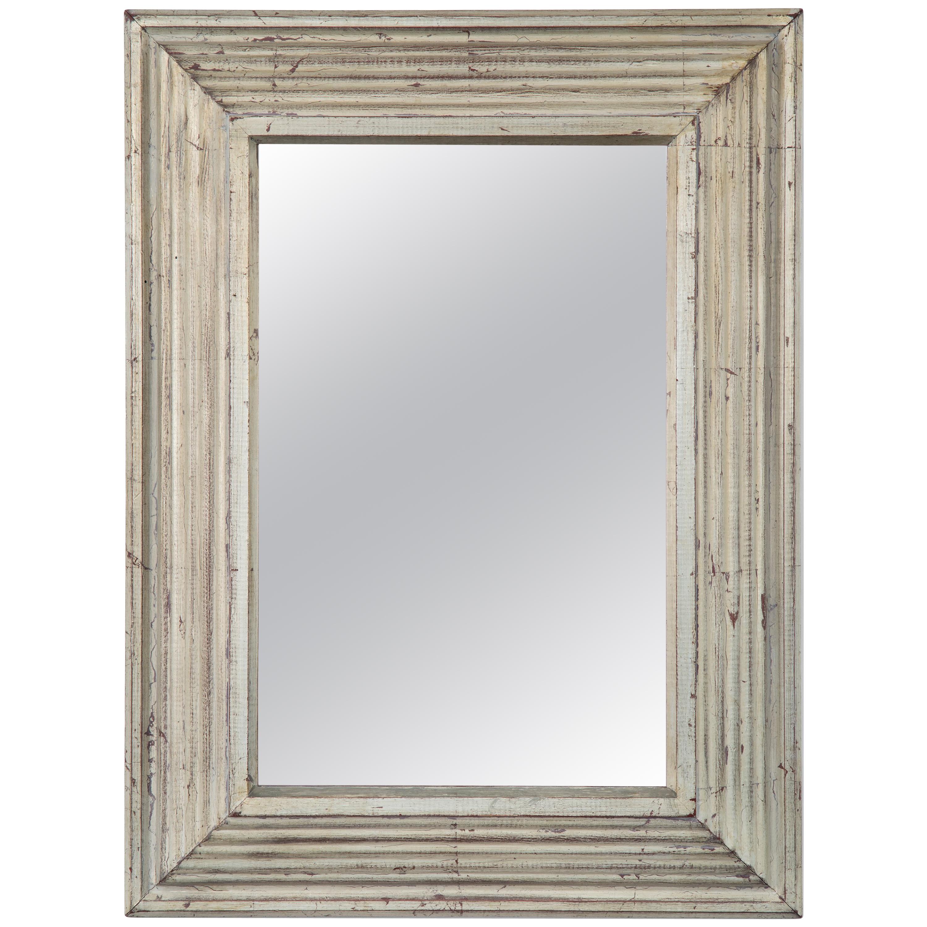 Art Deco Swedish Silvered Wood Framed Mirror For Sale