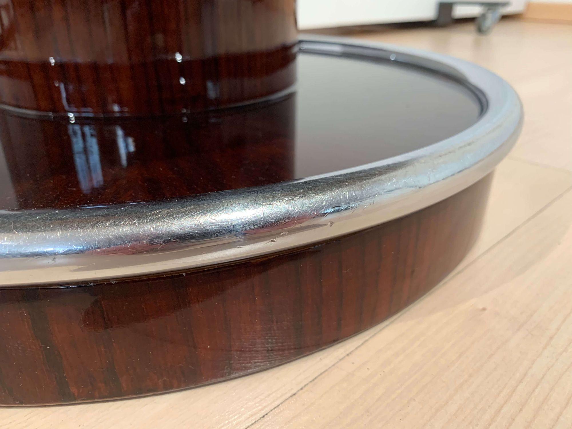 Art Deco Swivel Chair, De Coene Freres, Leather, Rosewood, France circa 1930 For Sale 2