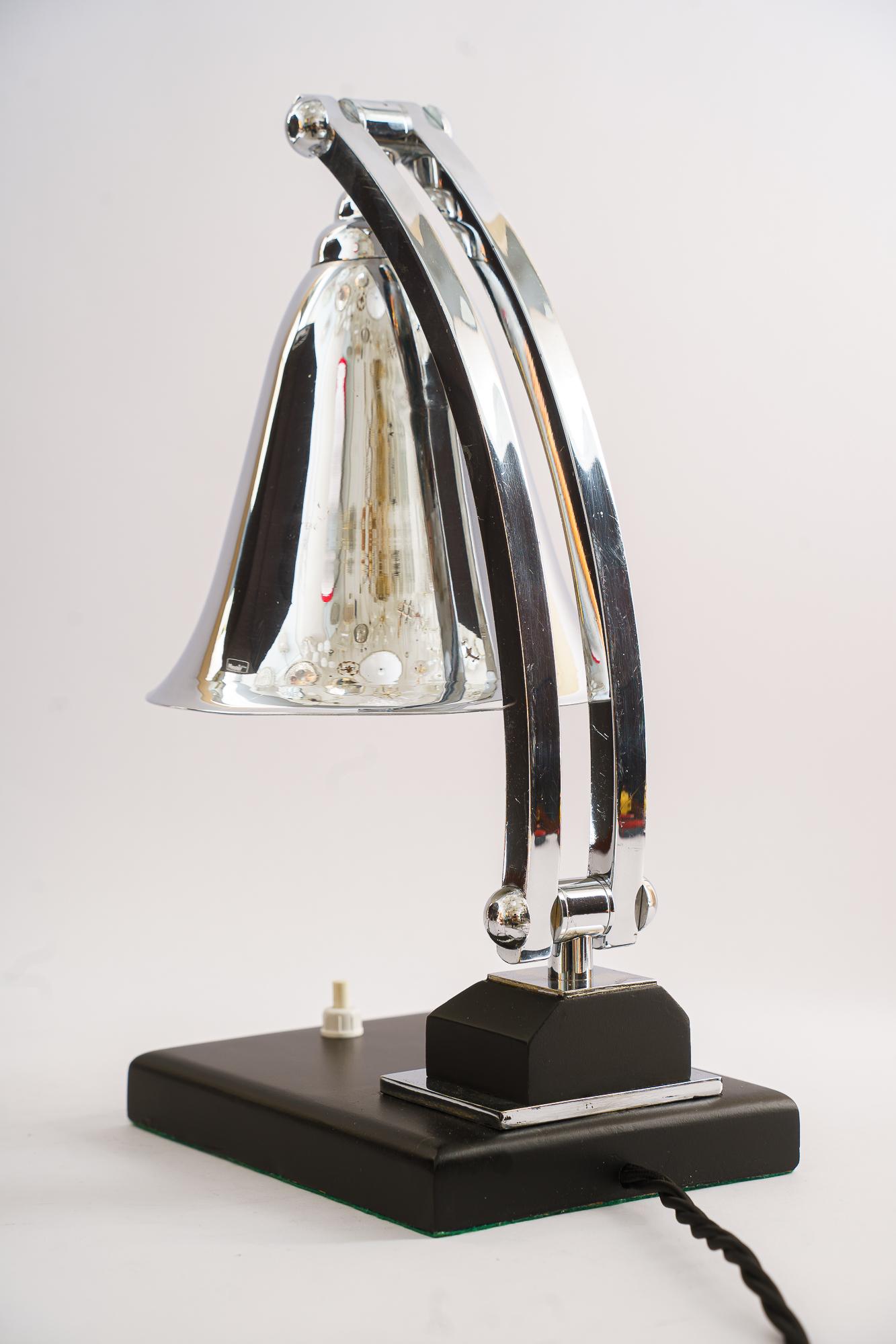 Austrian Art Deco Swiveling Chrome Table Lamp Vienna Around, 1930s For Sale