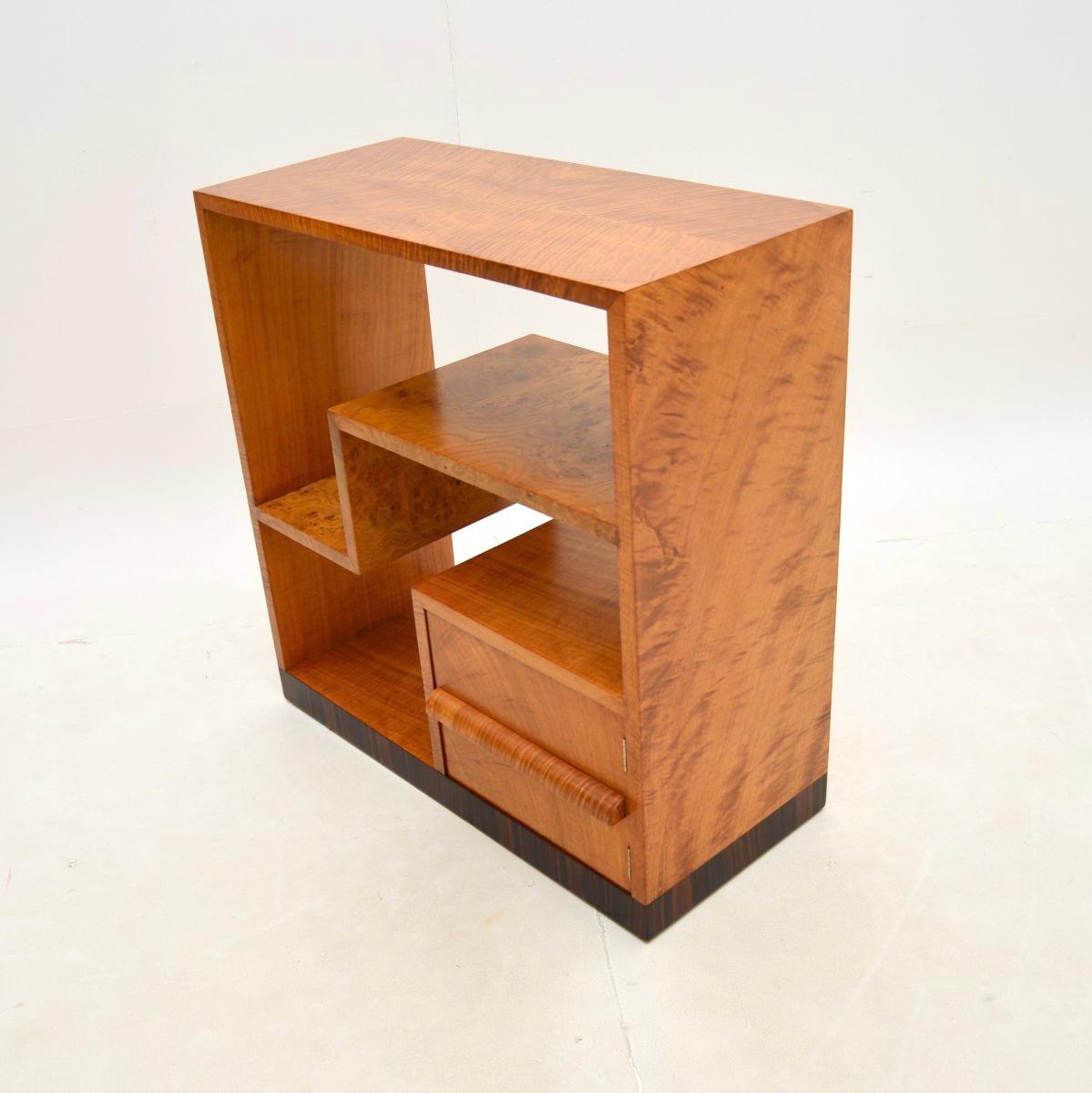 Art Deco Sycamore and Elm Bookcase / Cabinet 1