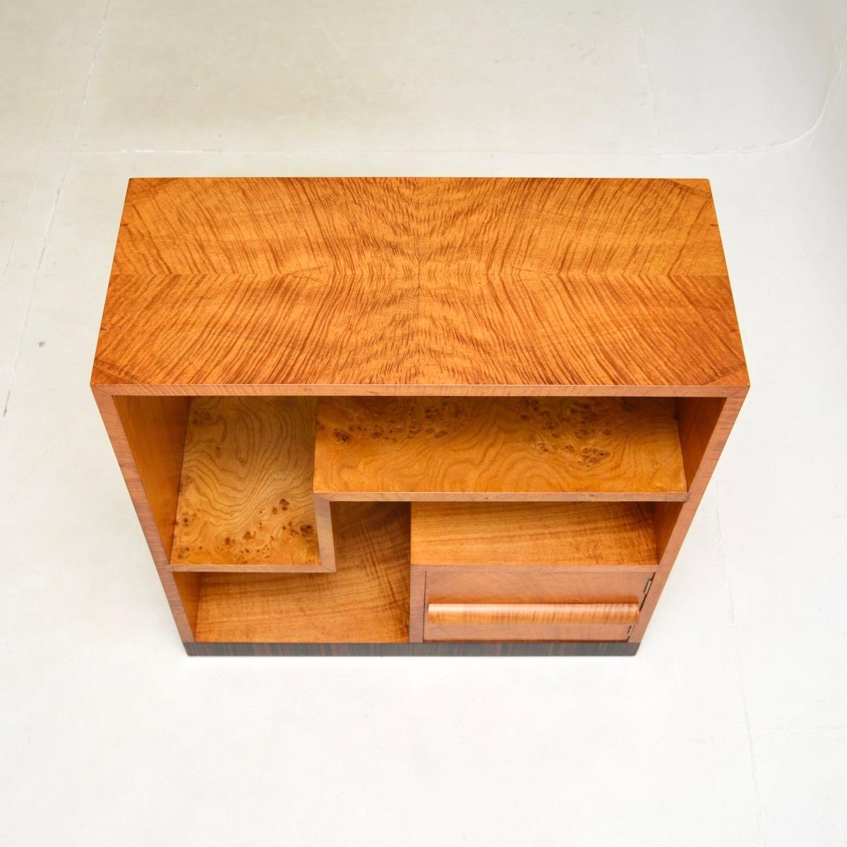 Art Deco Sycamore and Elm Bookcase / Cabinet 3