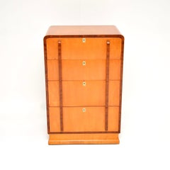 Cómoda Art Decó de sicomoro y nogal