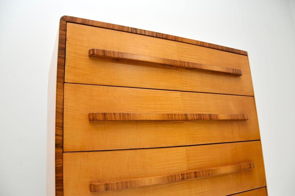 Art Deco Sycamore and Walnut Chest of Drawers 3