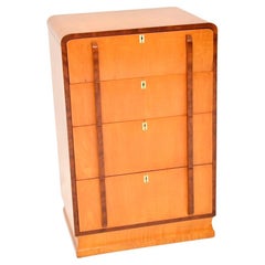 Cómoda Art Decó de sicomoro y nogal