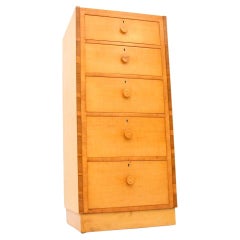 Art Deco Sycamore Chest of Drawers by Hille