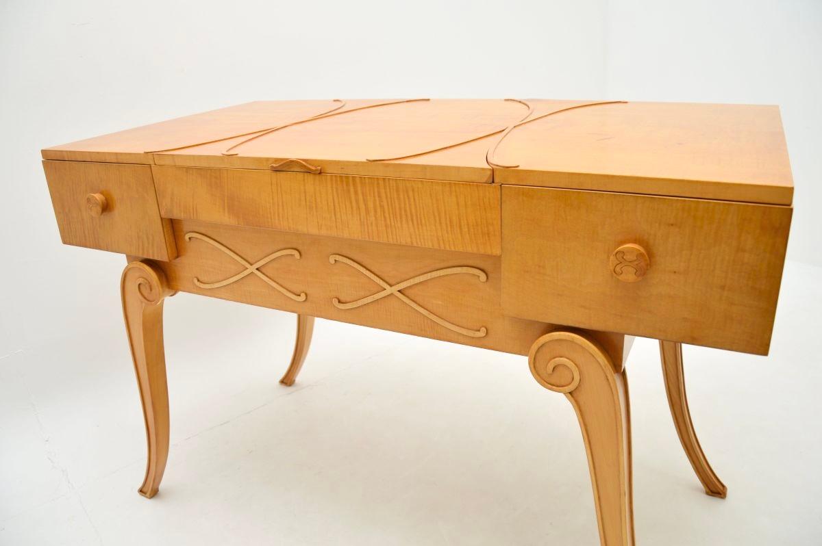 Art Deco Sycamore Dressing Table and Chair by Hille For Sale 4