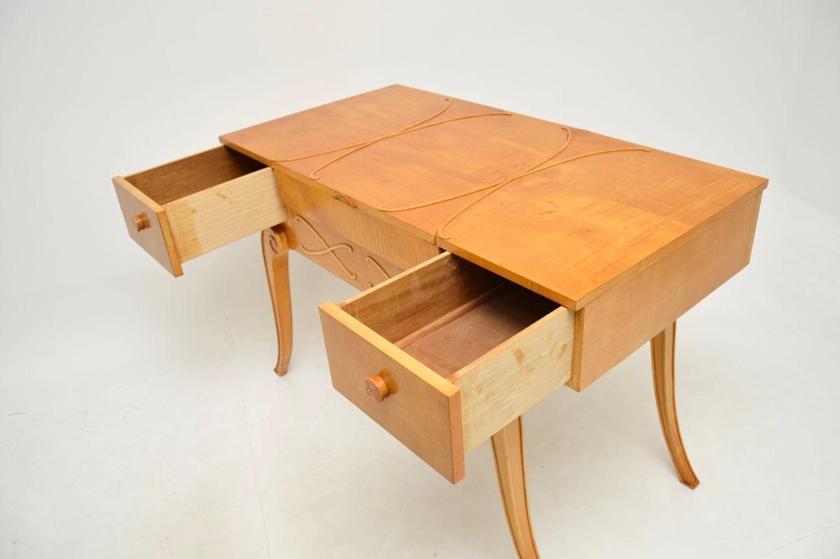 Art Deco Sycamore Dressing Table and Chair by Hille For Sale 5
