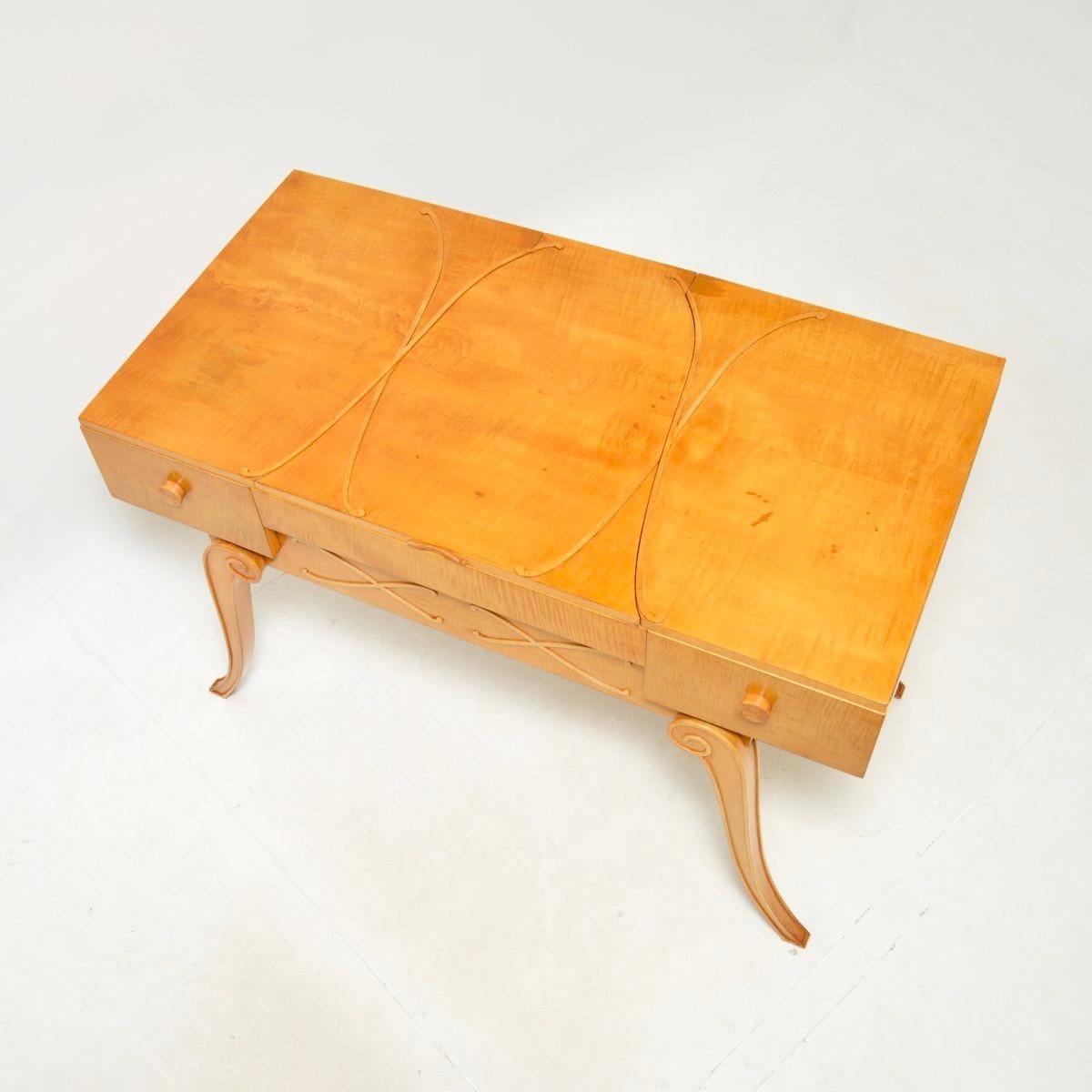 Art Deco Sycamore Dressing Table and Chair by Hille For Sale 1