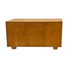 Vintage Art Deco Sycomore Sideboard With Multiple Drawers Attributed to De Coene-Belgium