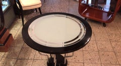 Art Deco Table,  1930, in Wood and Chrome