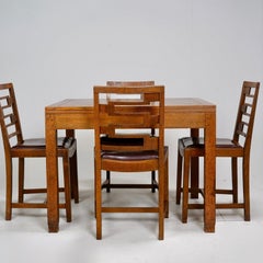 Art Deco Table And Chairs by Heals of London