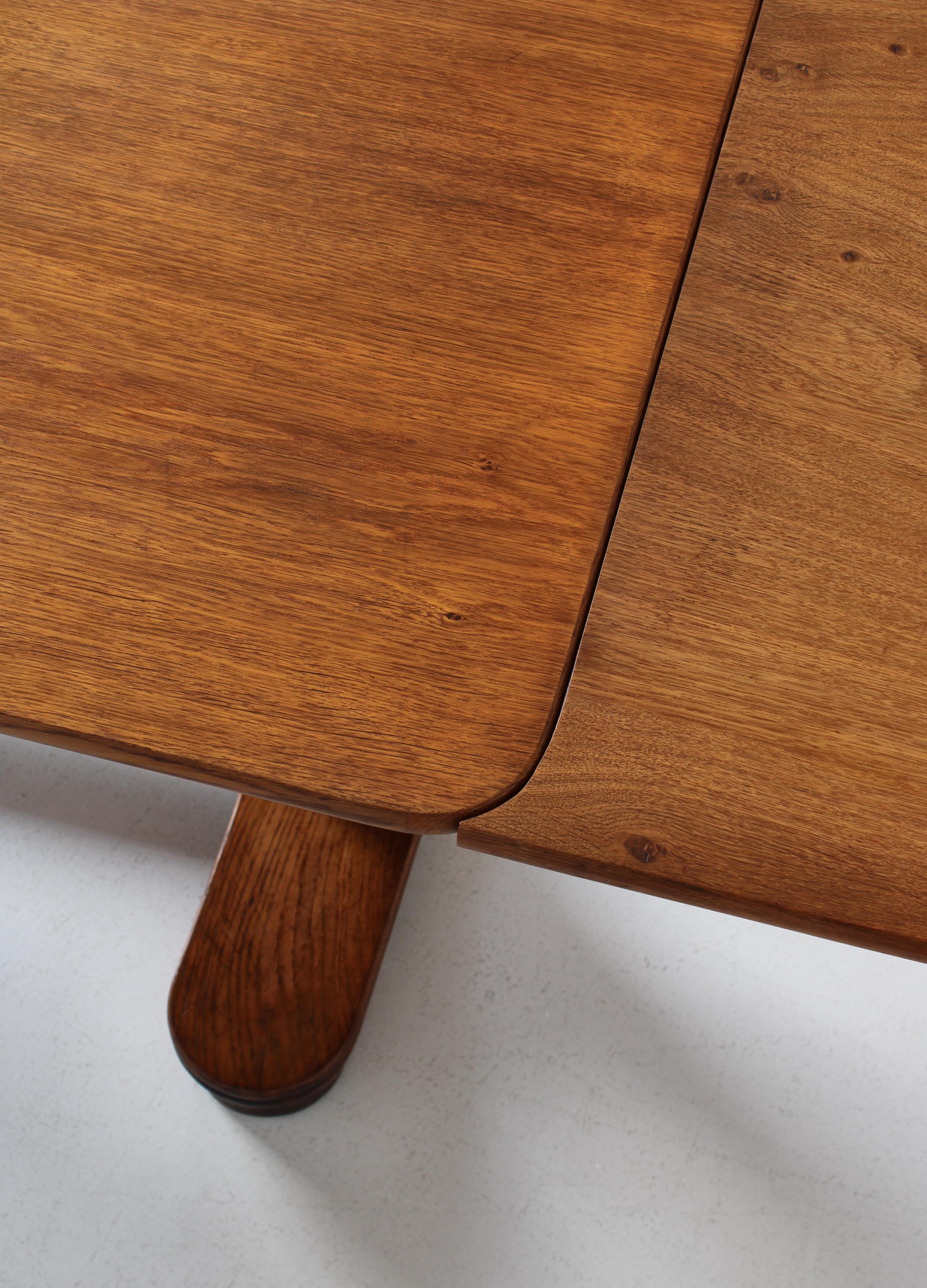 Art Deco Table by Danish Cabinetmaker in Patinated Oak, 1930s For Sale 10