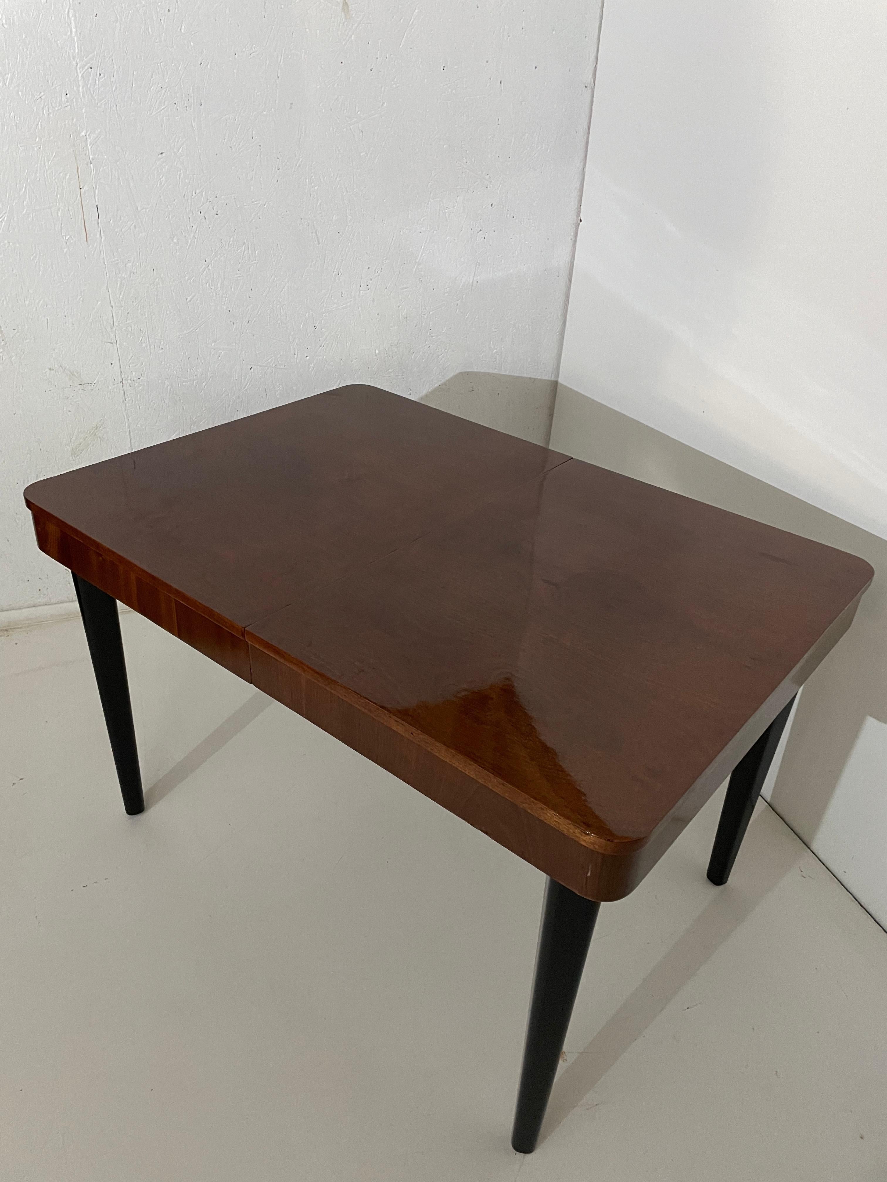 Walnut Art Deco Table by J. Halabala For Sale