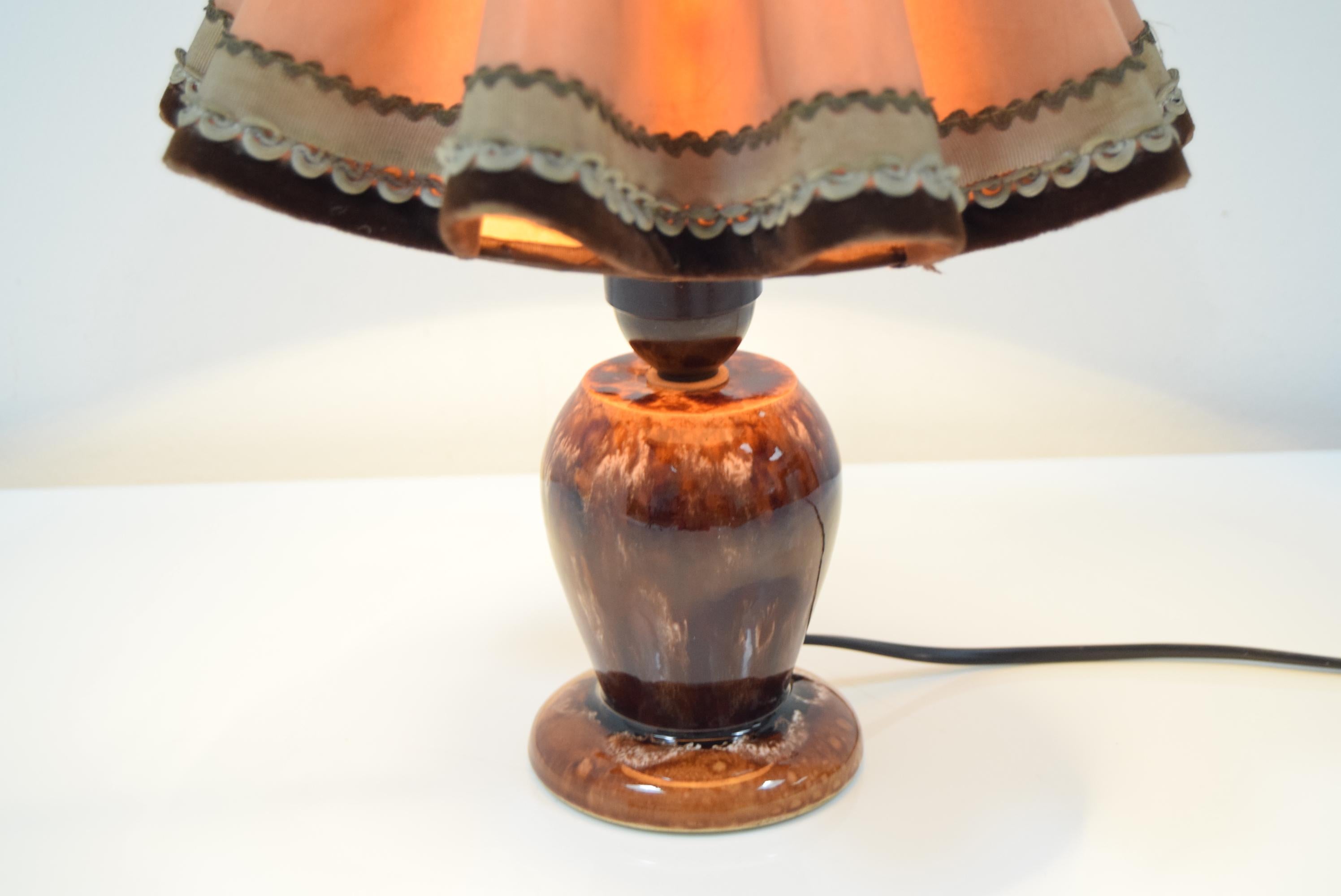 Art deco Table Ceramic Lamp, 1930´s For Sale 5