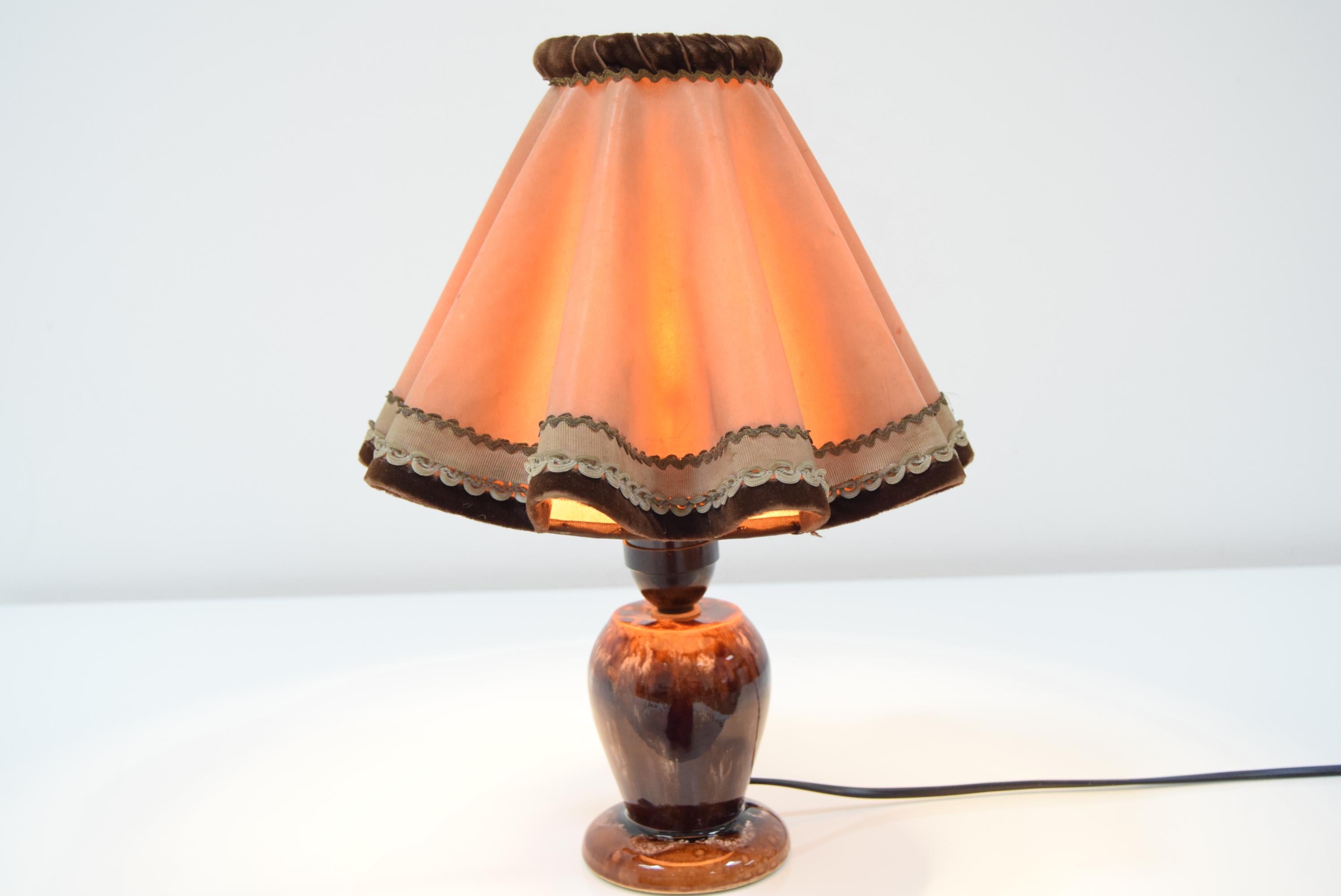 Art deco Table Ceramic Lamp, 1930´s For Sale 6