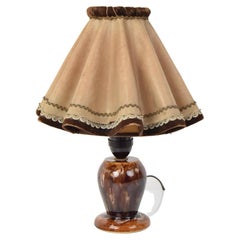 Art-déco-Tisch-Keramiklampe, 1930er Jahre