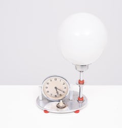 Art deco Table Clock and Lamp 1930s  Germany