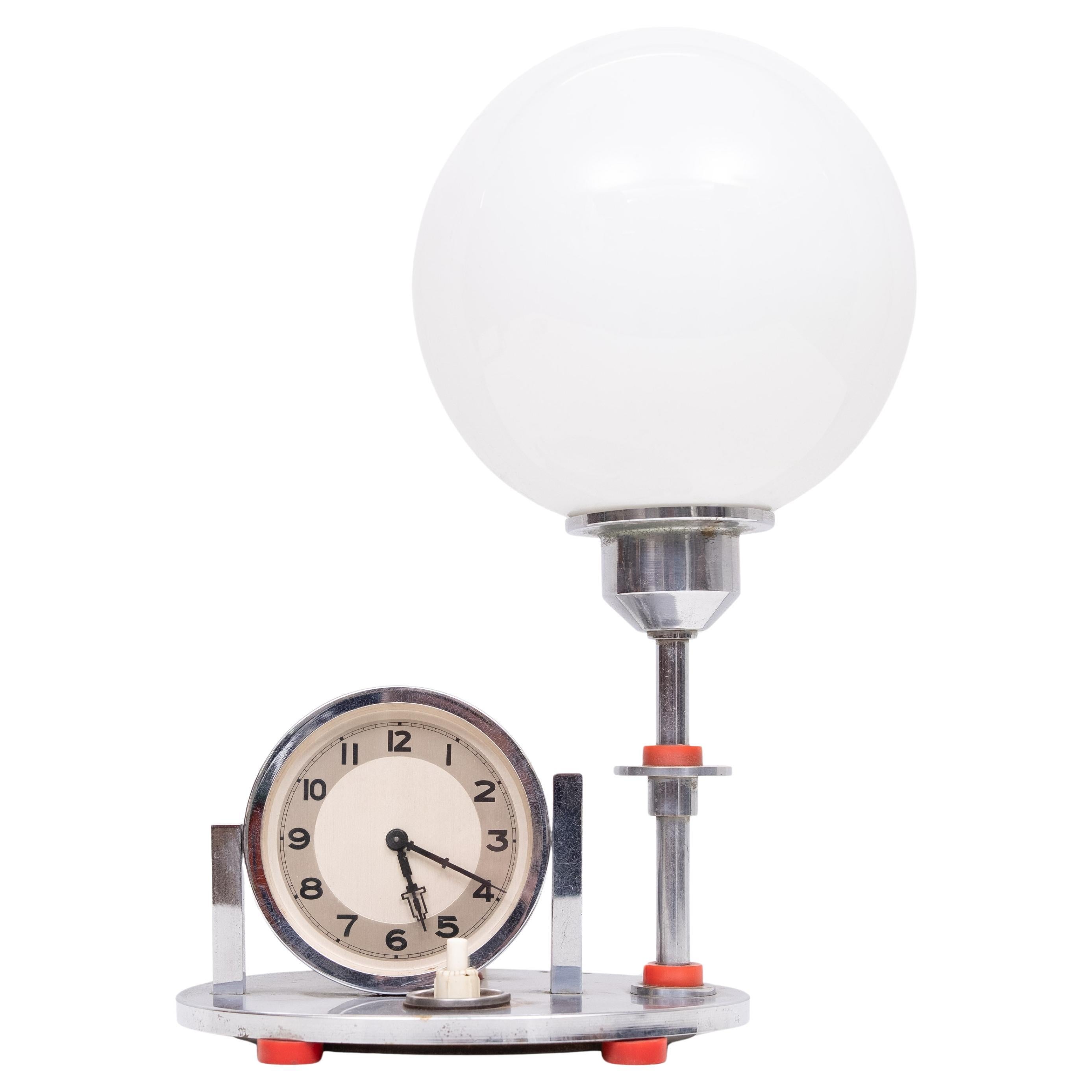 Orologio da tavolo e lampada Art déco 1930  Germania