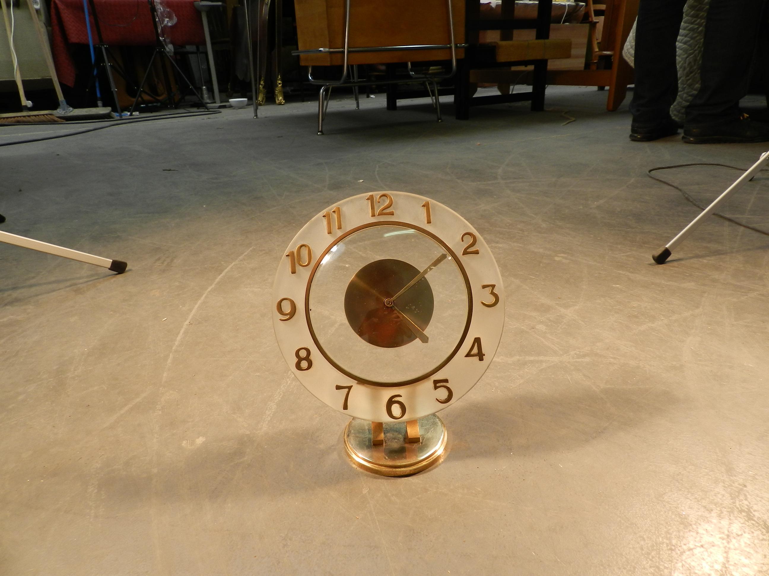 art deco table clock, Bayard brand, works. For Sale 9