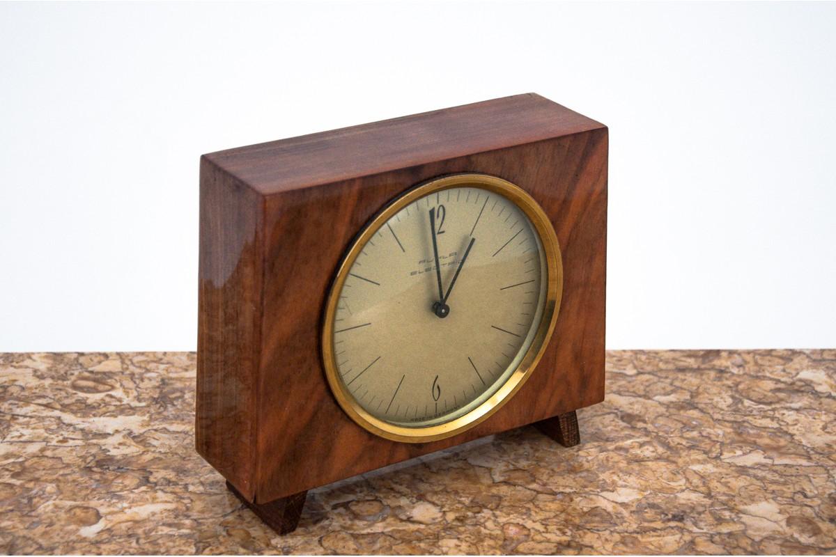 Art Deco Table Clock, Germany, 1970s In Good Condition In Chorzów, PL