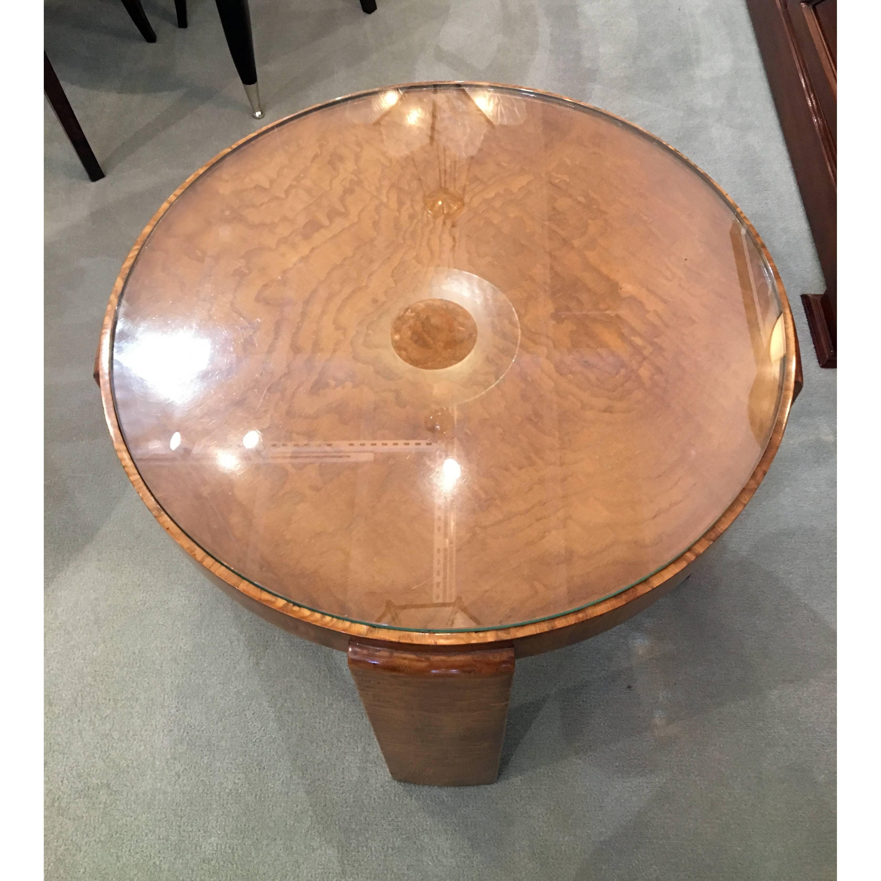 French Art Deco Table Designed by Jacques Adnet For Sale