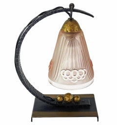 Art Deco Table Desk Half Moon Lamp, France C.1930