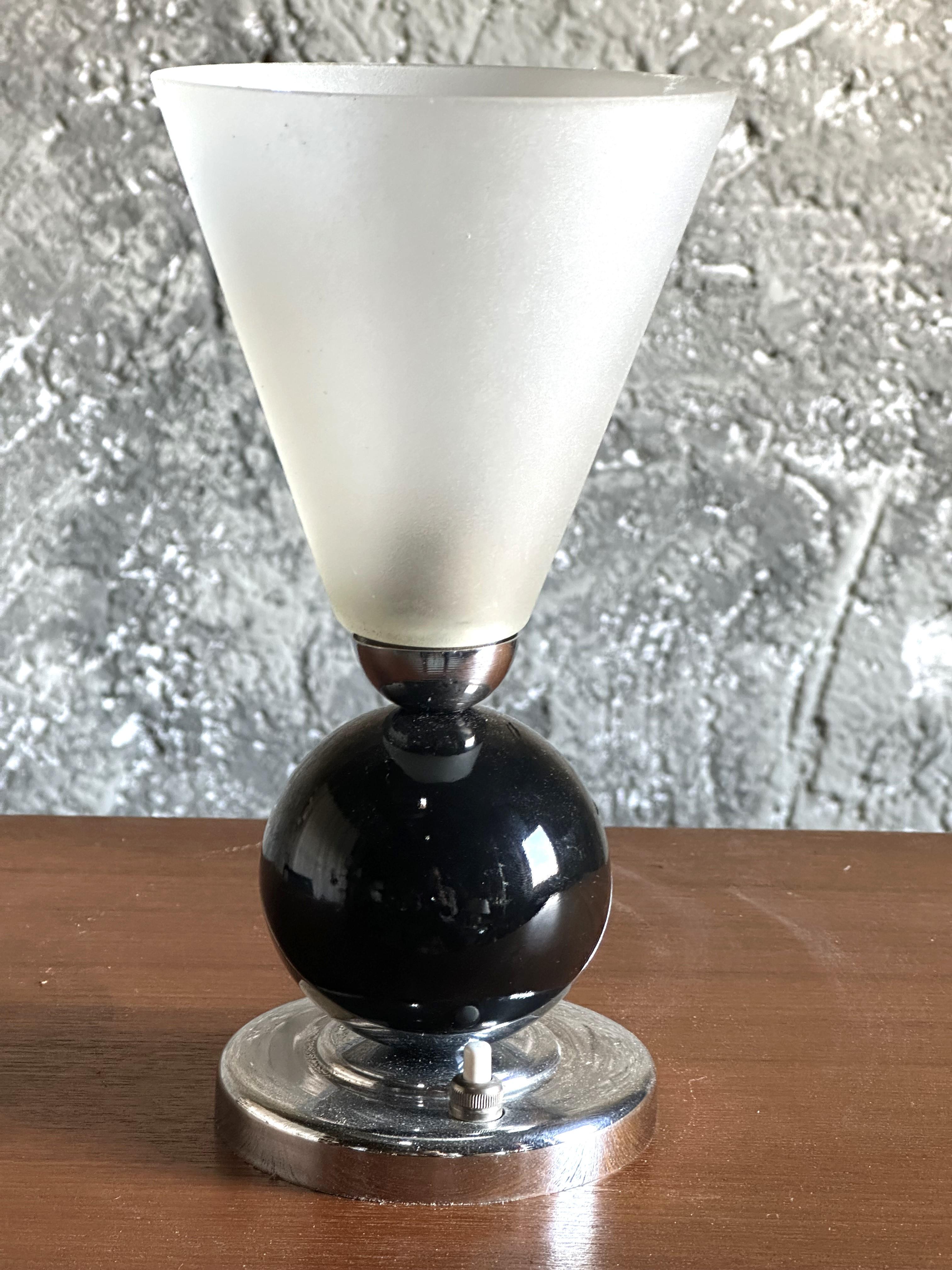 Lampada da tavolo Art Déco di Boris Lacroix, Francia 1930 in vendita 5