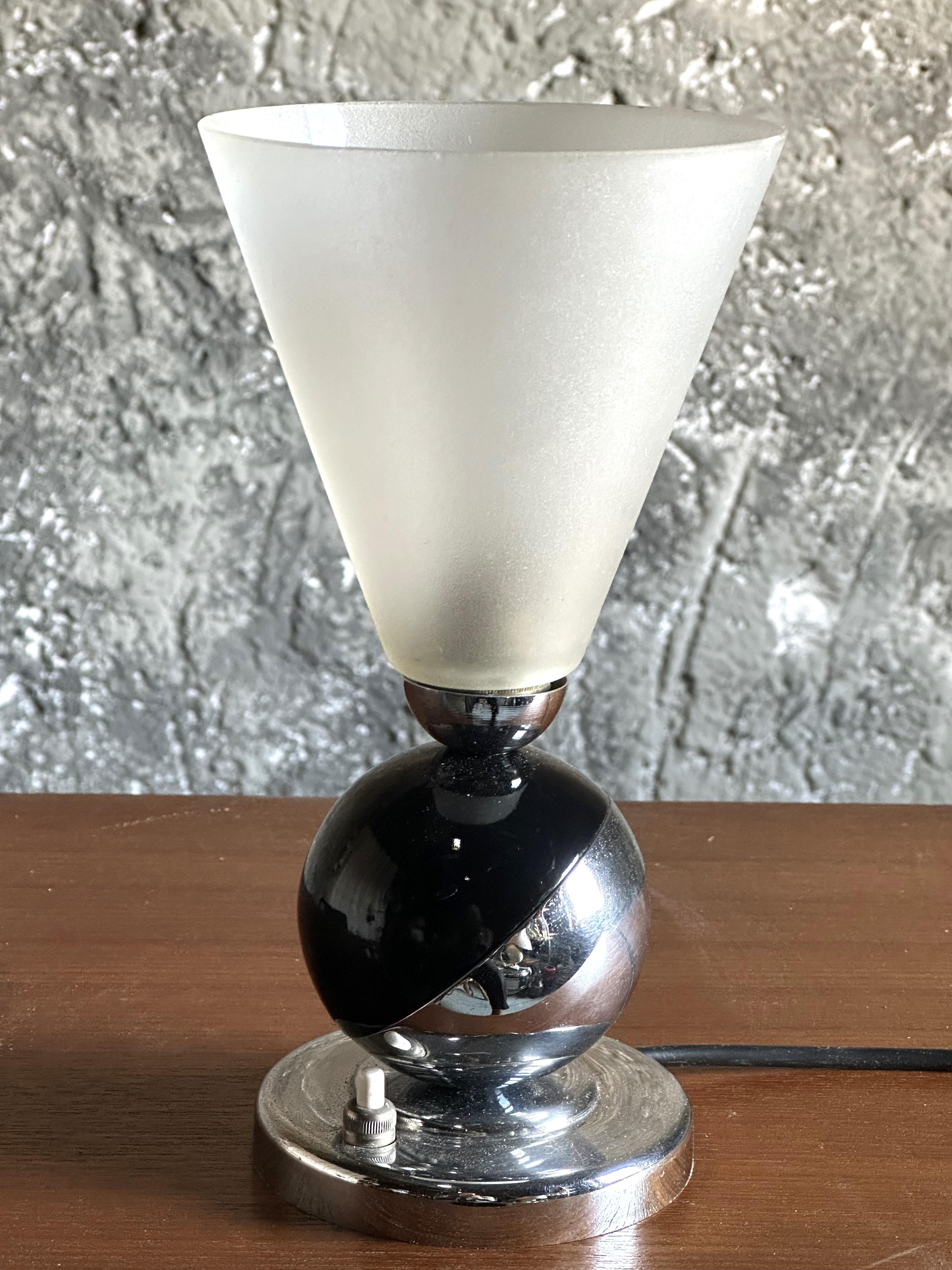 Lampada da tavolo Art Déco di Boris Lacroix, Francia 1930 in vendita 11