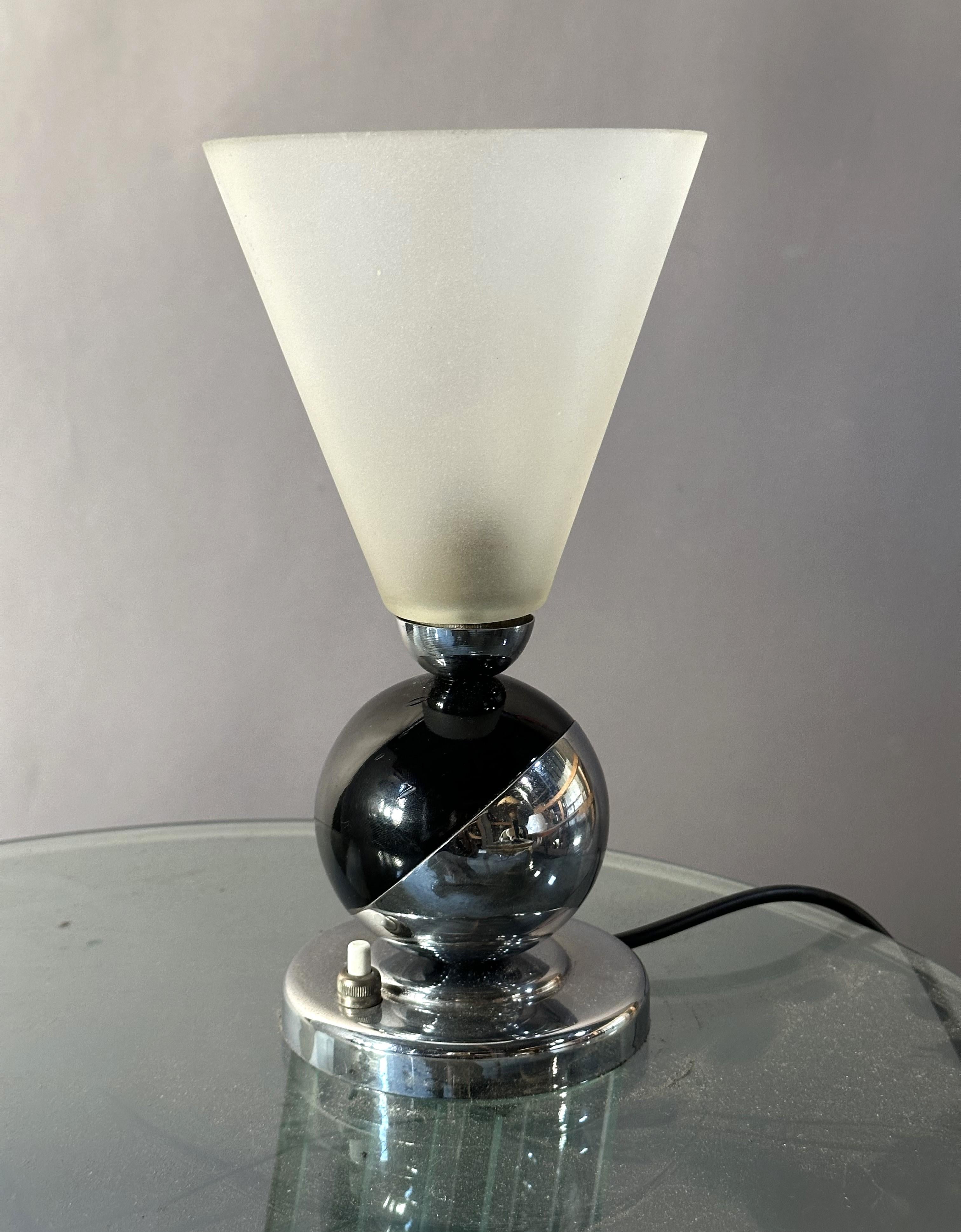 Lampada da tavolo Art Déco di Boris Lacroix, Francia 1930 in vendita 13