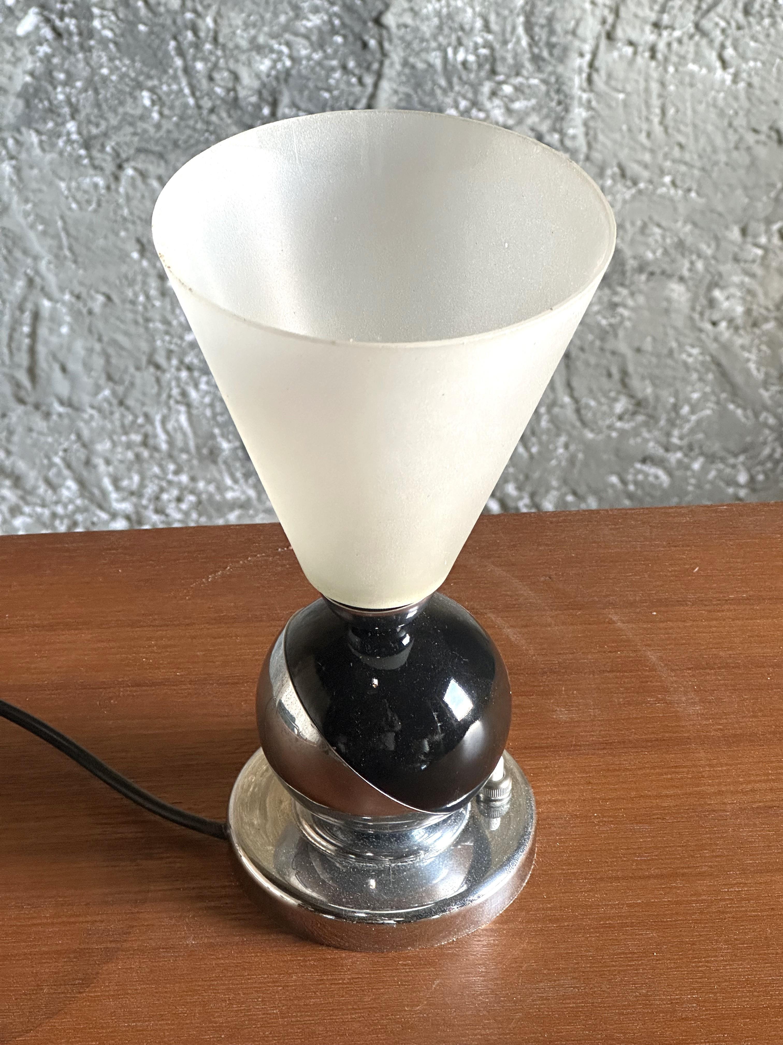 Metà XX secolo Lampada da tavolo Art Déco di Boris Lacroix, Francia 1930 in vendita