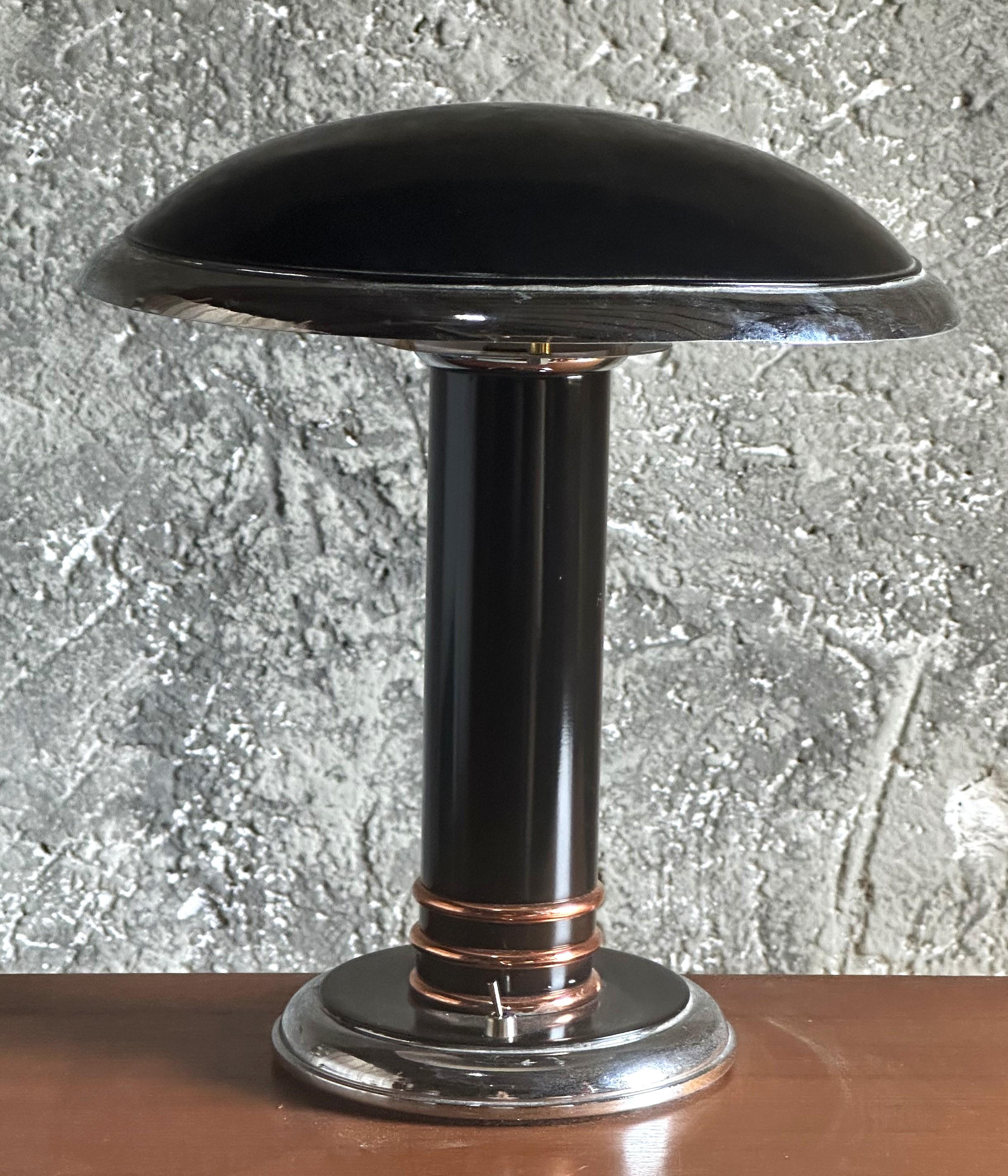 Art Deco Table Desk Lamp signed by Georges Halais, France 1940 6