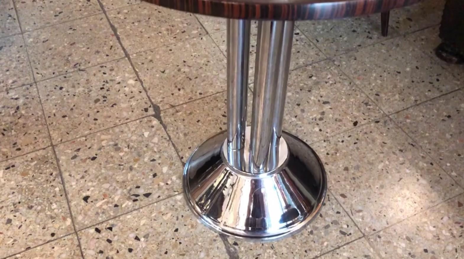 Art Deco Table, France, 1930, in Wood and Chrome For Sale 2