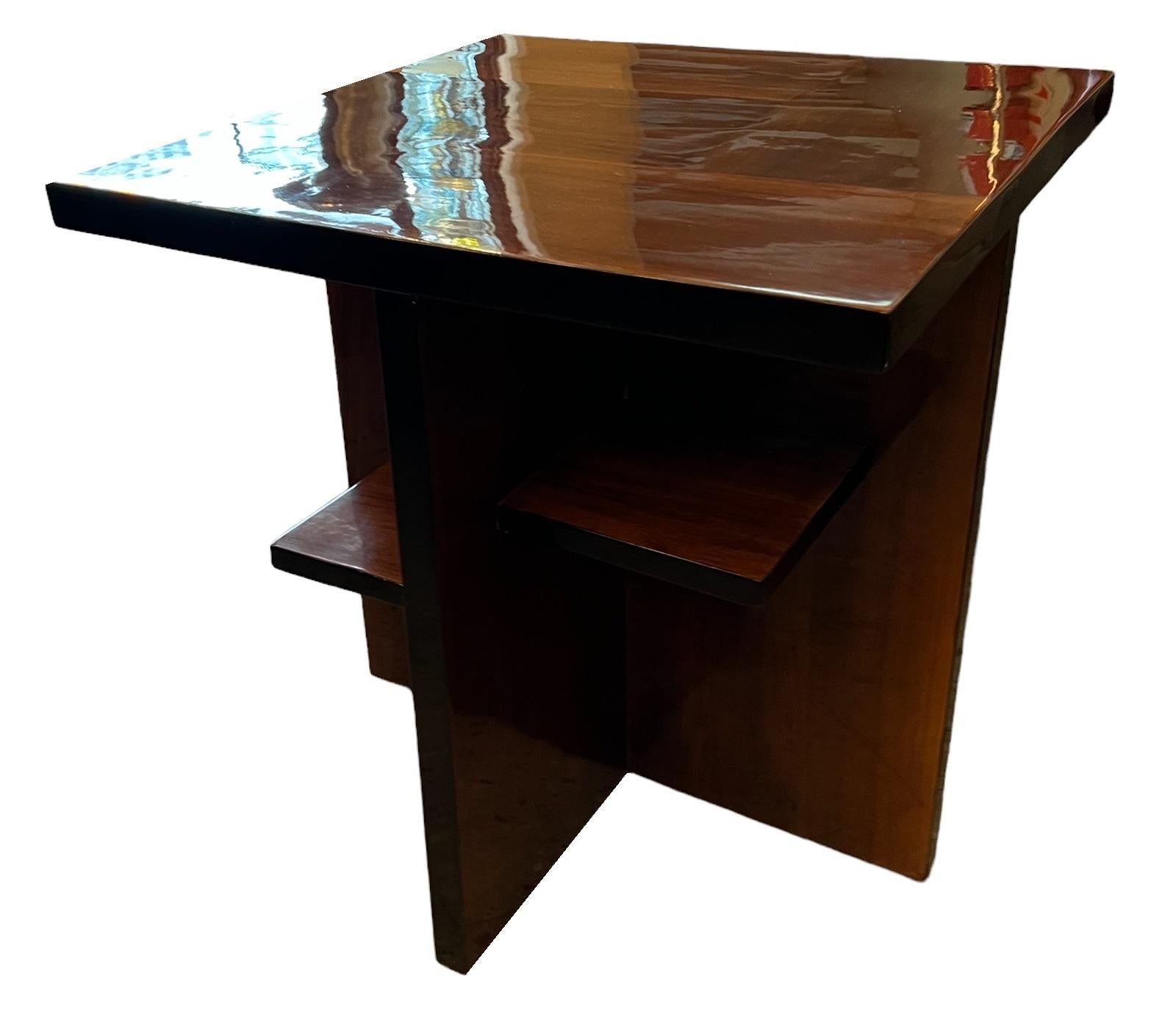 Art-Déco-Tisch, Frankreich, 1930, aus Holz im Angebot 5