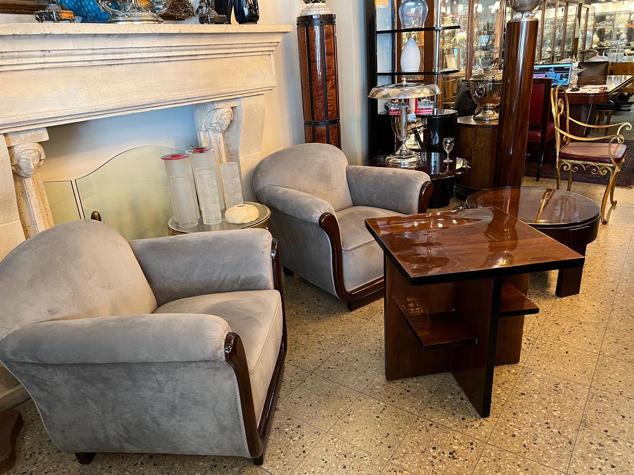 Art Deco Table, France, 1930, in Wood In Good Condition For Sale In Ciudad Autónoma Buenos Aires, C