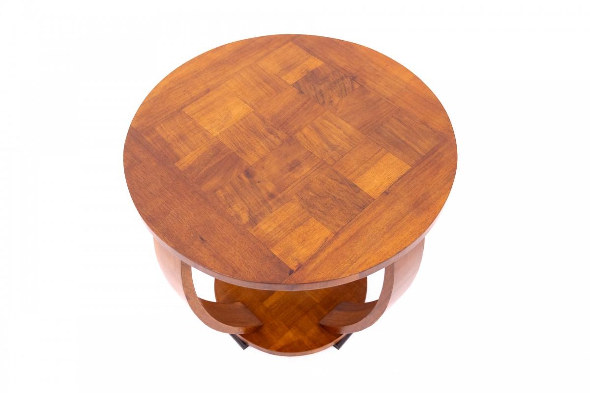 Table Art déco, France, années 1930 Après la rénovation. Bon état - En vente à Chorzów, PL