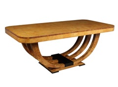 Art Deco Table in Burr Elm French, circa 1930