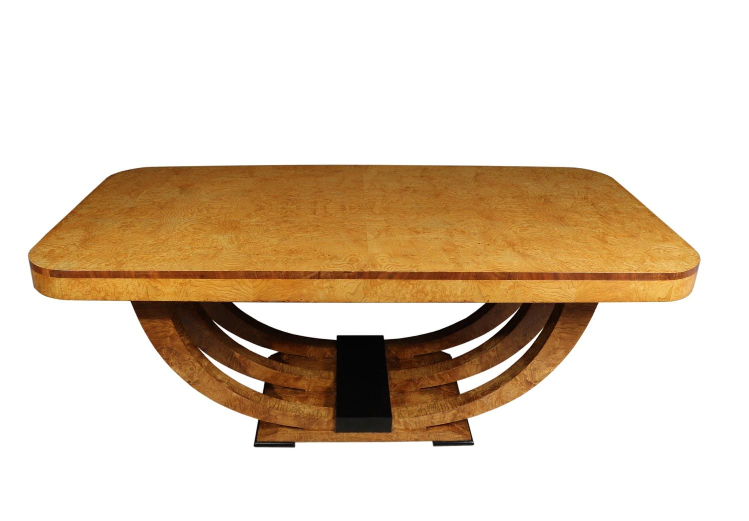 Mid-20th Century Art Deco Table in Burr Elm French, circa 1930 For Sale