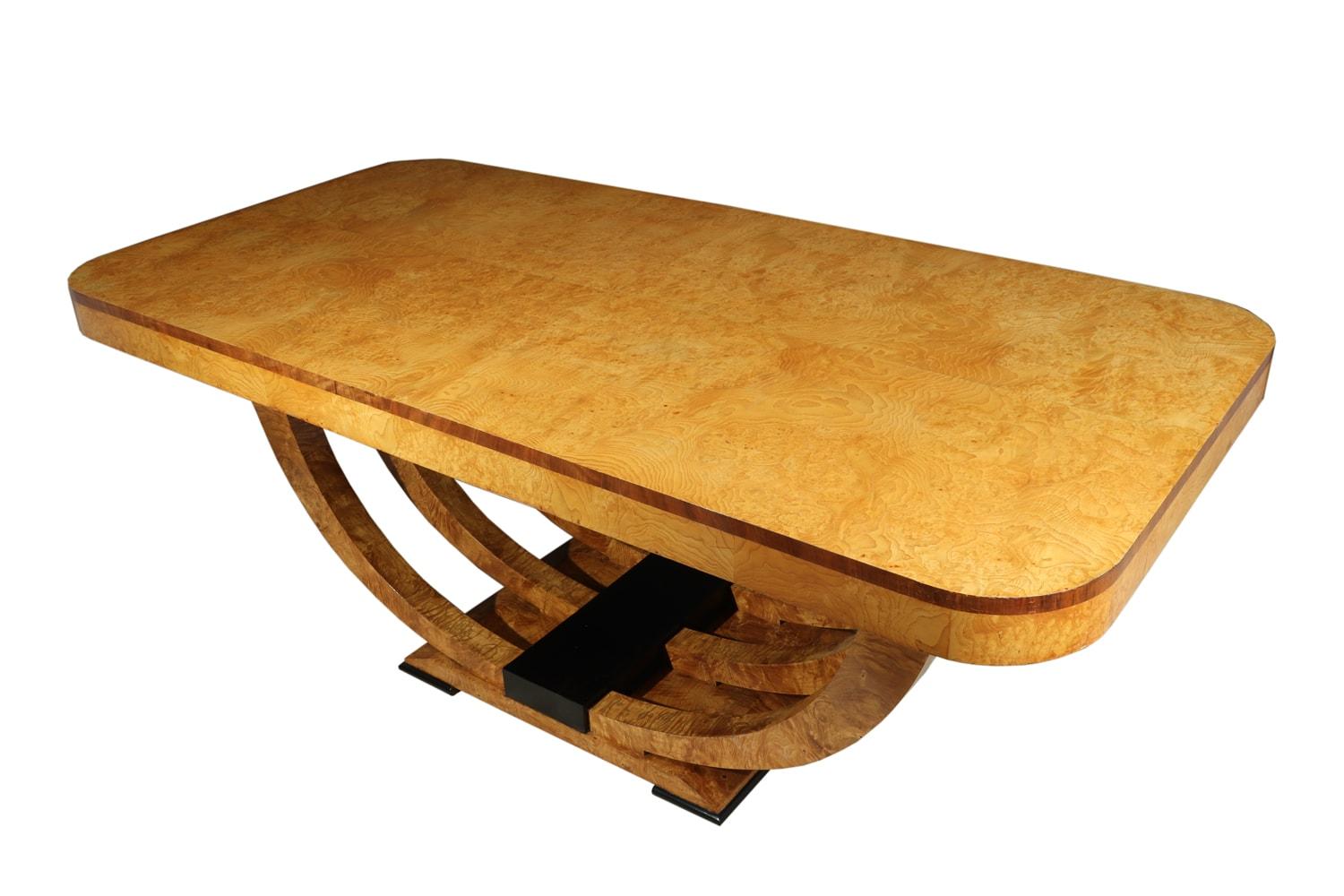 Art Deco Table in Burr Elm French, circa 1930 For Sale 5